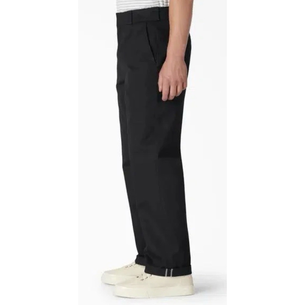 Dickies Regular Fit Black Twill Cuffed Work Pants NWT Mens Size 32 Skater - Picture 2 of 8